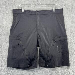 oakley Shorts Men's Large Black Cargo Padded Cycling Biking Technical Gorp y2k